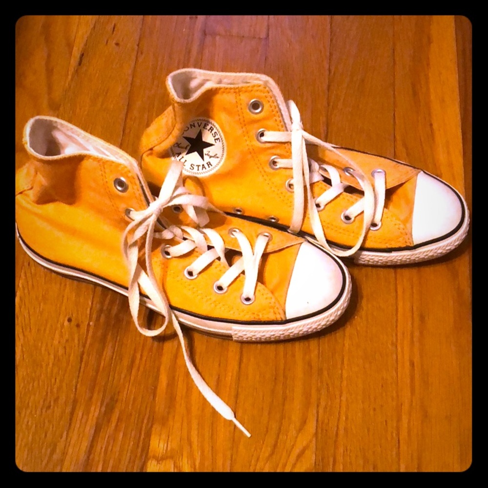 Converse Sunflower colored hi tops